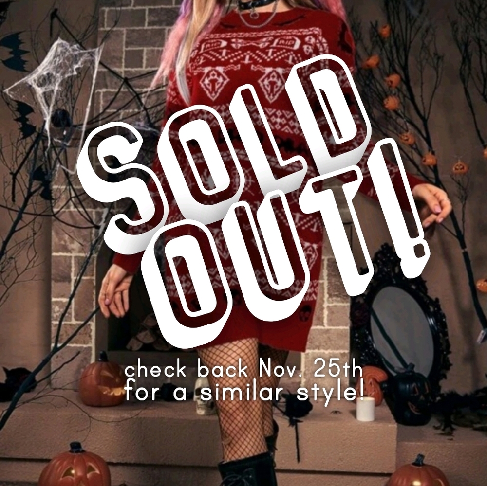NEW Goth Halloween/Christmas Sweater Dress | Fits Many Sizes!